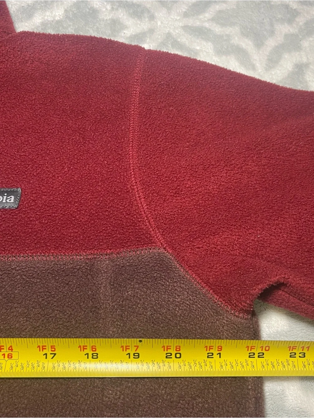 Columbia Fleece Pullover Men’s Medium Red Brown Snap Neck Jacket Outdoor